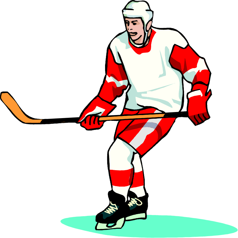 786x786 Free Hockey Player Wearing A White And Red Jersey Vector Art Clip