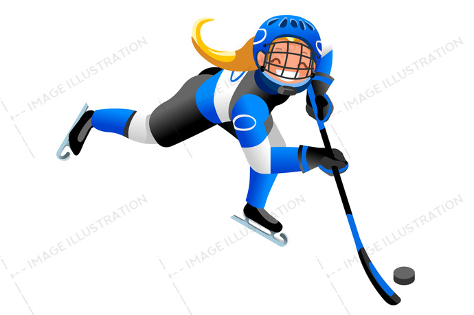 690x459 Isolated Hockey Vector Girl Player