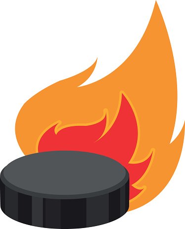 374x462 Hockey Puck On Fire, Sports Premium Clipart
