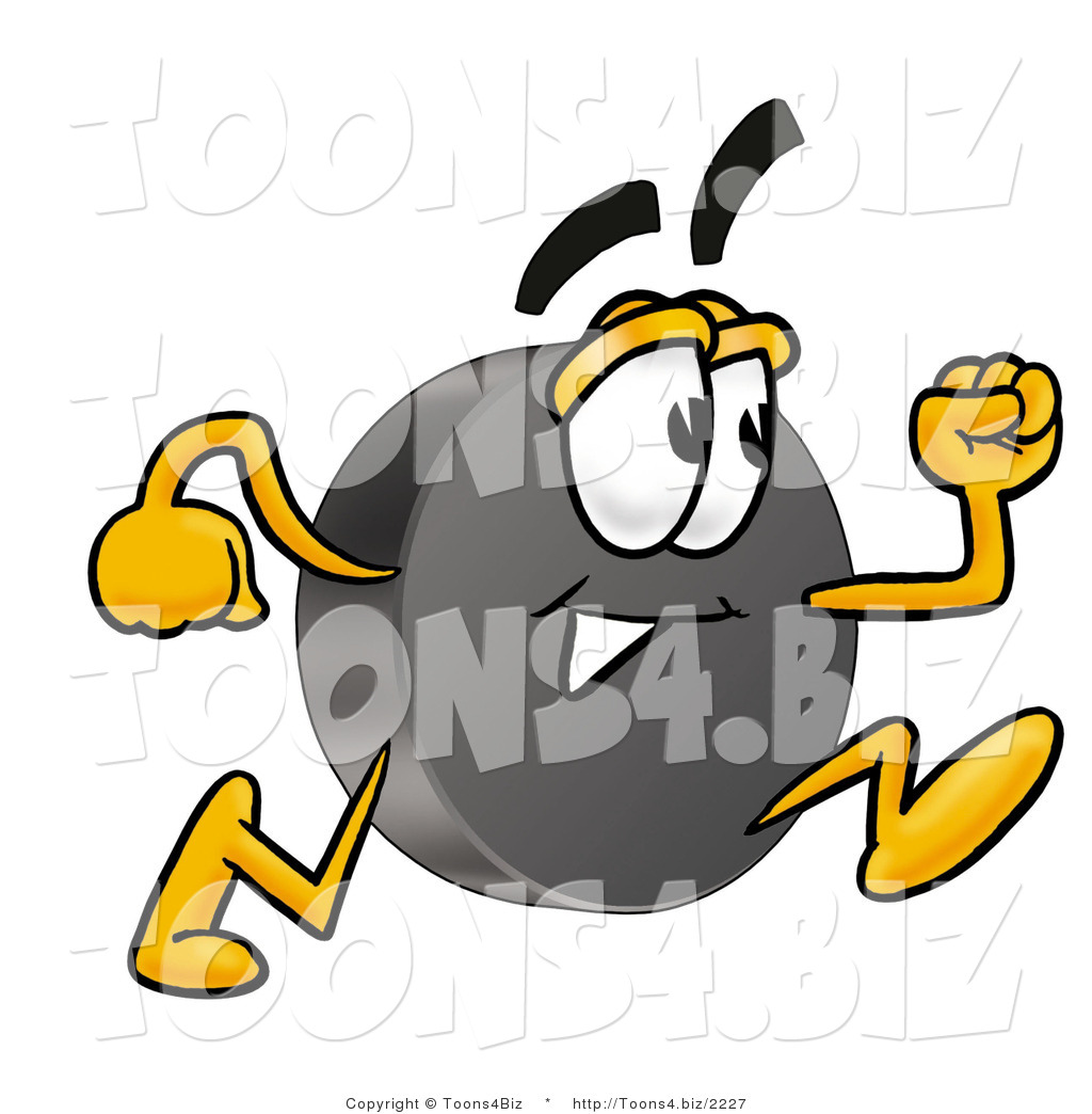 1024x1044 Illustration Of A Cartoon Hockey Puck Mascot Running By Toons4biz