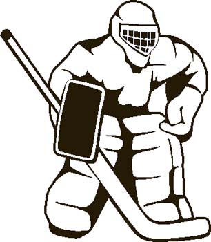 306x350 Hockey Player Clipart