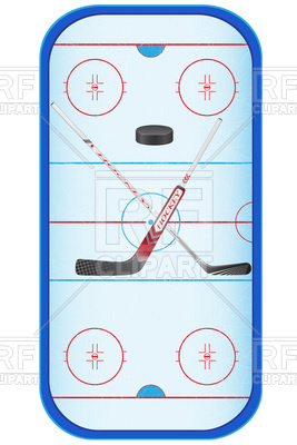 267x400 Hockey Rink (Stadium) And Hockey Stick Royalty Free Vector Clip