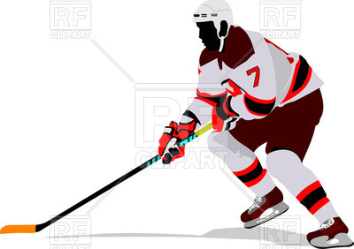 400x282 Silhouette Of Ice Hockey Player On Attack