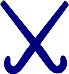 282x300 Hockey Sticks Blue Clip Art