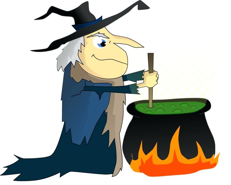 900x720 Clip Art Witches Cute Little Witch In Costume With Boiling