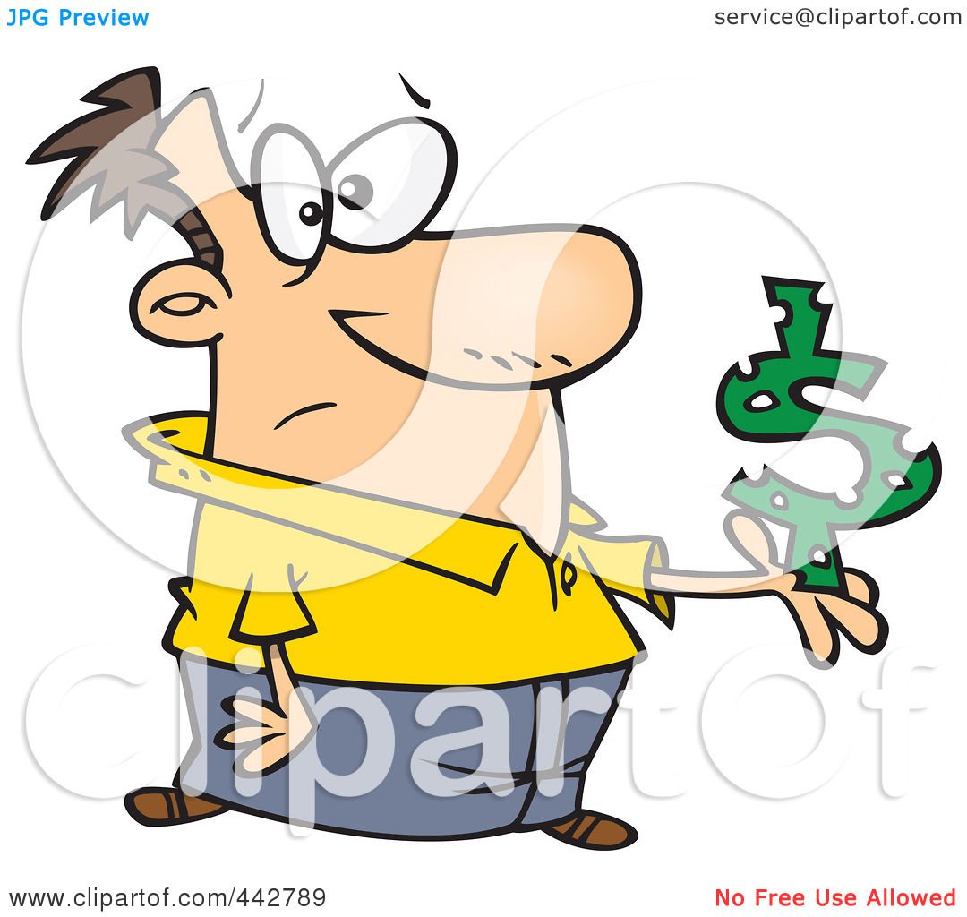 1080x1024 Royalty Free (Rf) Cliprt Illustration Of Cartoon Man Holding