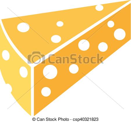 450x419 Slice Of Cheese With Holes Vector Illustration