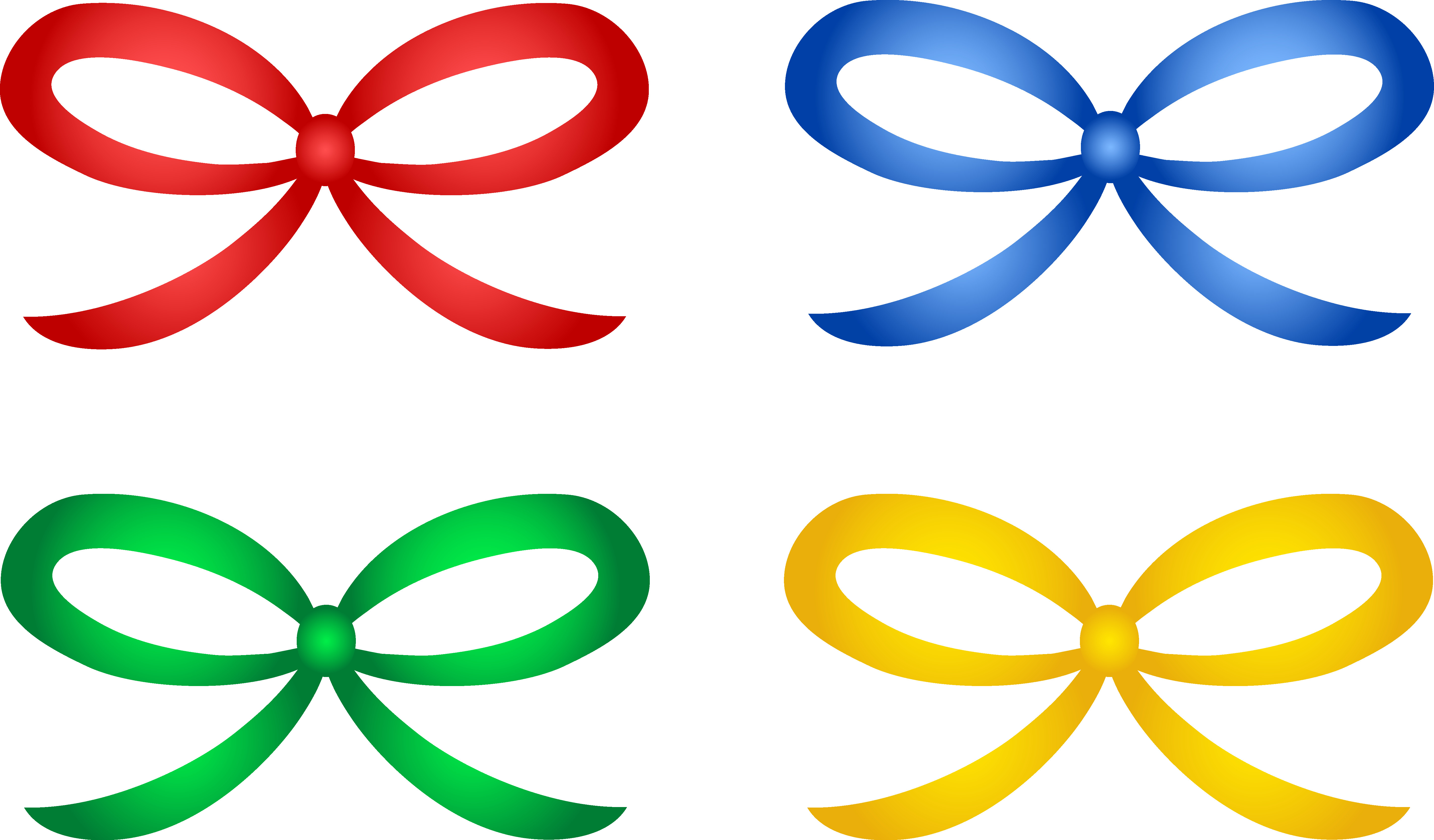 5698x3339 Ribbon Bow Clipart