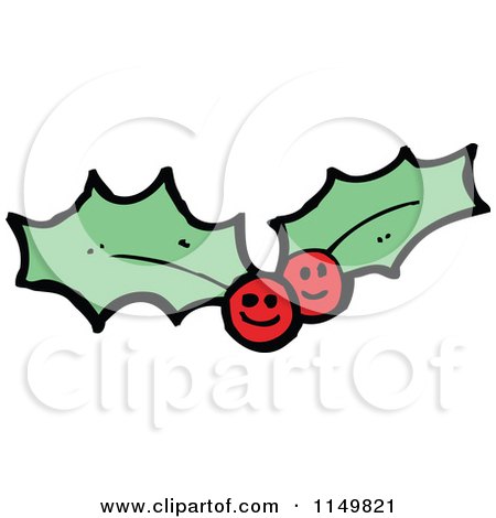 450x470 Cartoon Of A Christmas Holly Berry Mascot