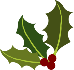 299x282 Holly Leaf Corner Clip Art