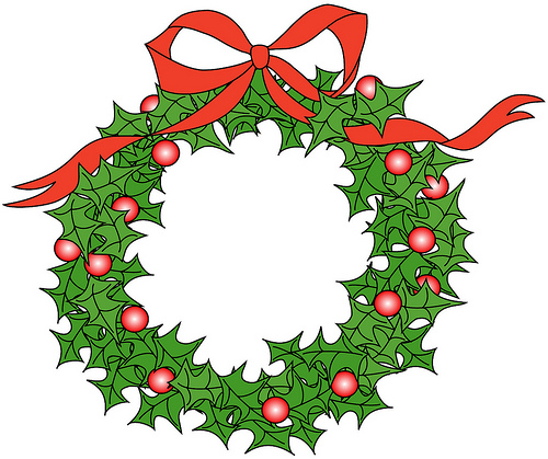 500x419 Holly Wreath Clip Art For Christmas Fun For Christmas