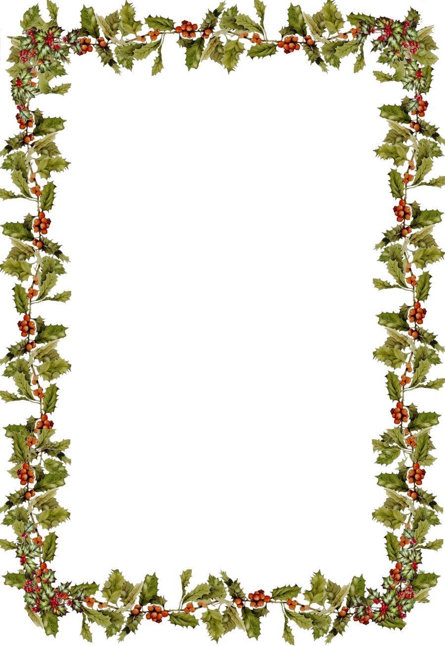 900x1305 Holly Borders Clip Art Free Christmas Clipart Borders 624754