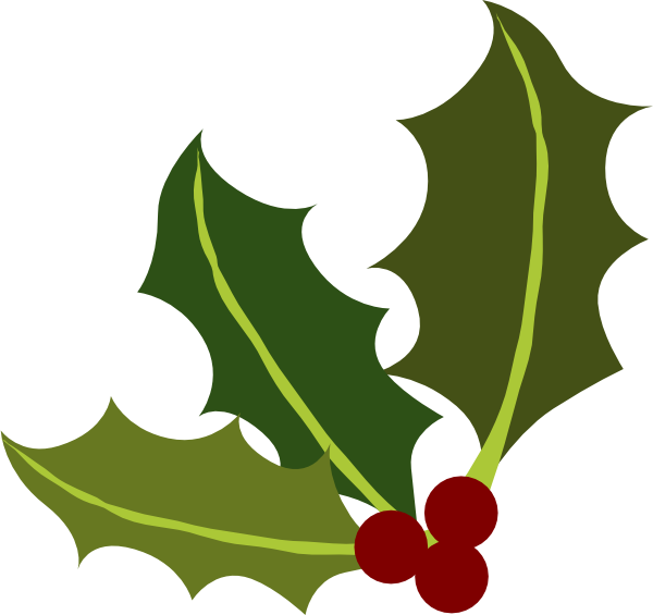 600x565 Holly Leaf Corner Clip Art