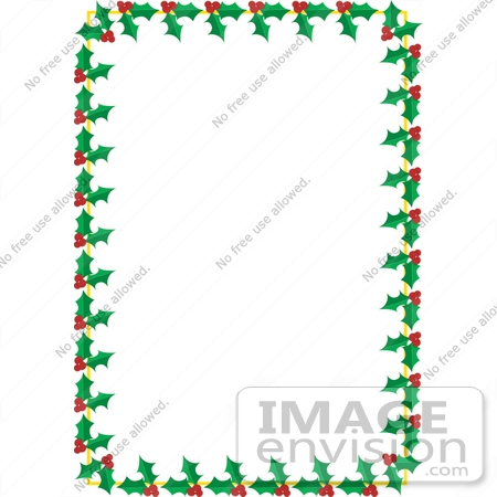 450x450 Free Holly Border Clip Art 33503 Christmas Clipart Of A Stationery