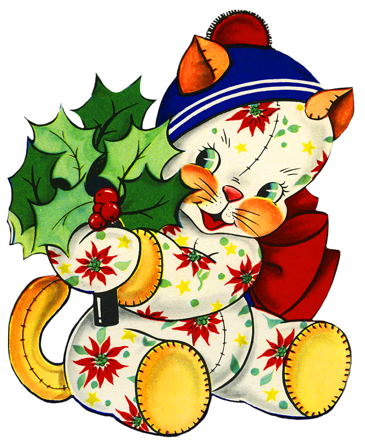 732x886 Charming Vintage Christmas Clip Art