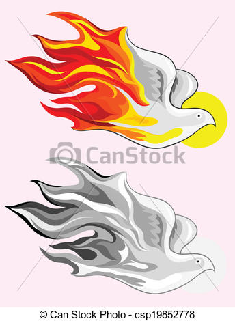 344x470 Holy Spirit Fire Art Vector Picture Vectors Illustration