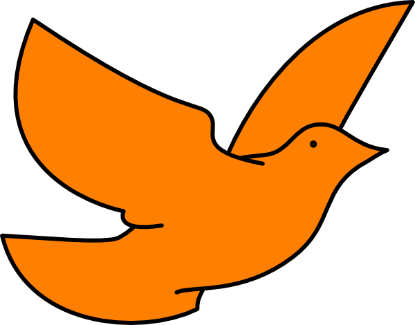 600x470 Orange Dove Clip Art