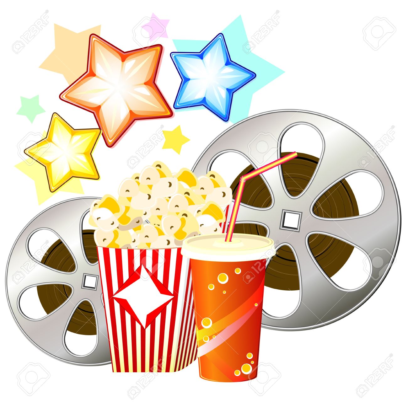 1300x1300 Movie And Popcorn Clipart