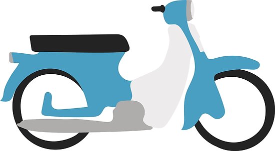 550x303 Honda C50 Blue Posters By Viktorb Redbubble
