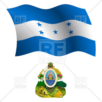 400x400 Honduras Flag And Coat Of Arms Royalty Free Vector Clip Art Image