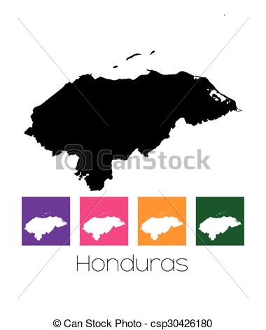 380x470 A Map Of The Country Of Honduras Vector
