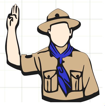 444x447 Clipart Boy Scout