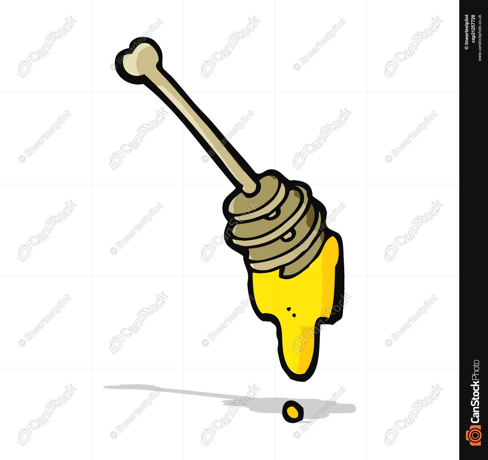 1699x1600 Cartoon Honey Vector Illustration