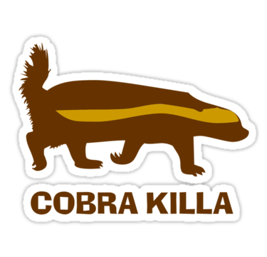 375x360 Honey Badger Cobra Killa Stickers By Guert Redbubble