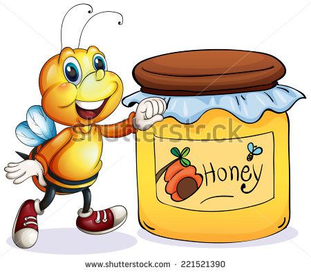 450x393 Ideal Honey Jar Cartoon Stock