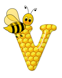 261x329 Alfabeto Abelhas Com Letras Em Fundo De Amarelo Bees