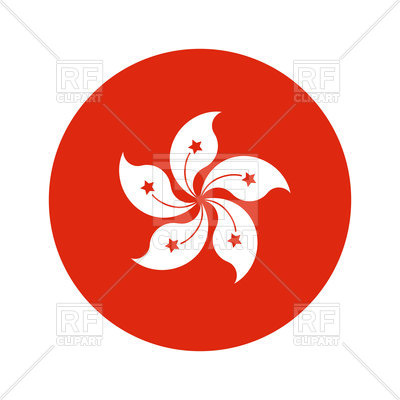 400x400 Round Icon Of Hong Kong Flag On White Background Royalty Free
