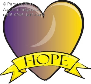 300x277 Clip Art Illustration Of A Heart With Hope Ribbon