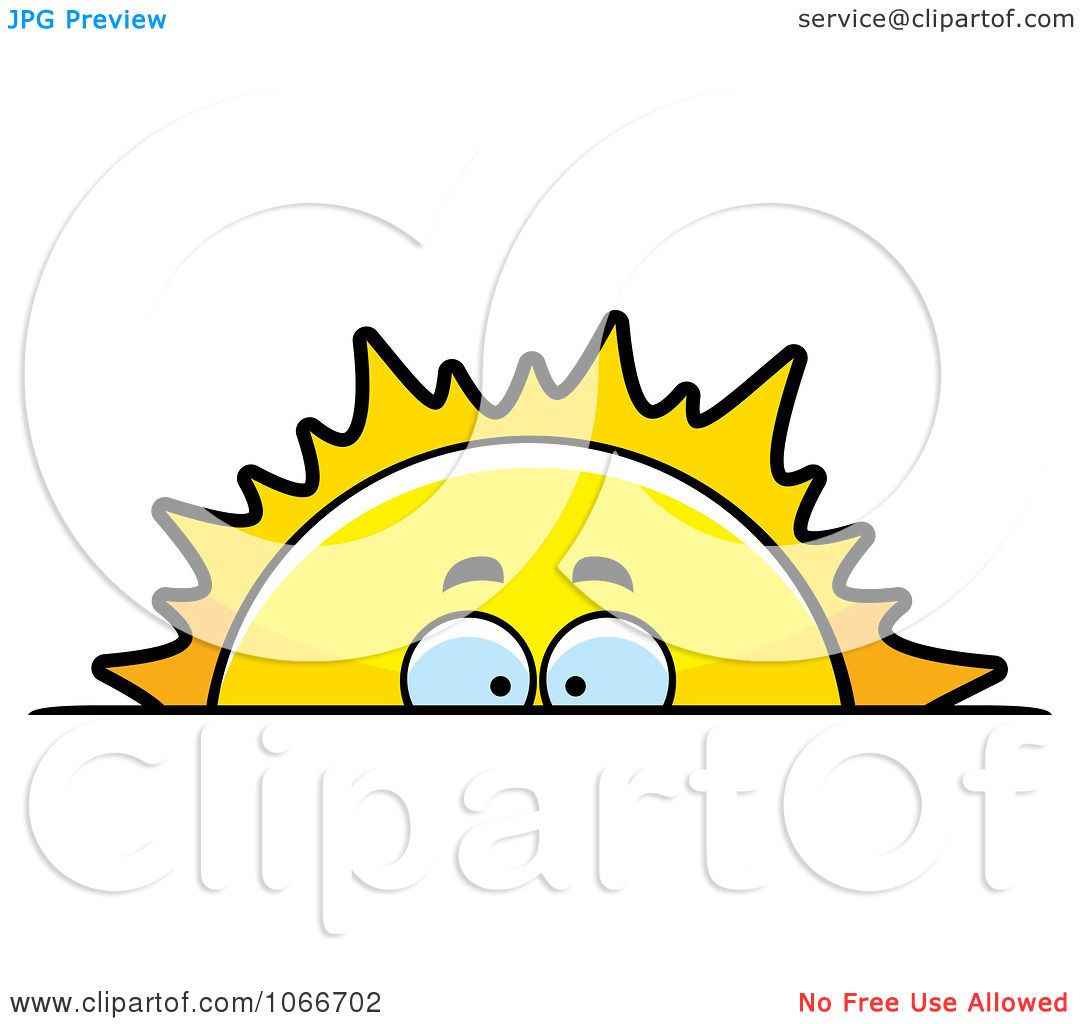 1080x1024 Clipart Sun Rising And Looking Over The Horizon