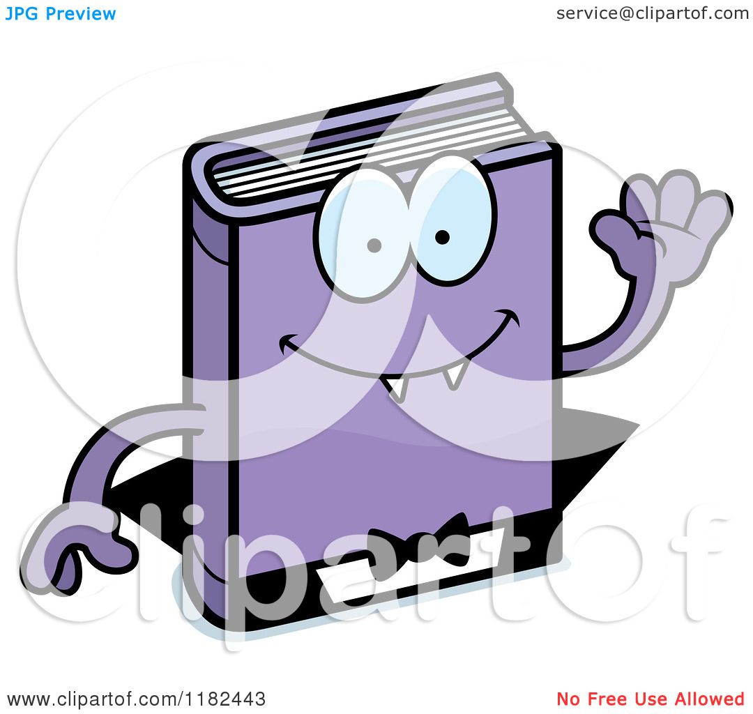 1080x1024 Cartoon Of A Waving Horror Vampire Book Mascot