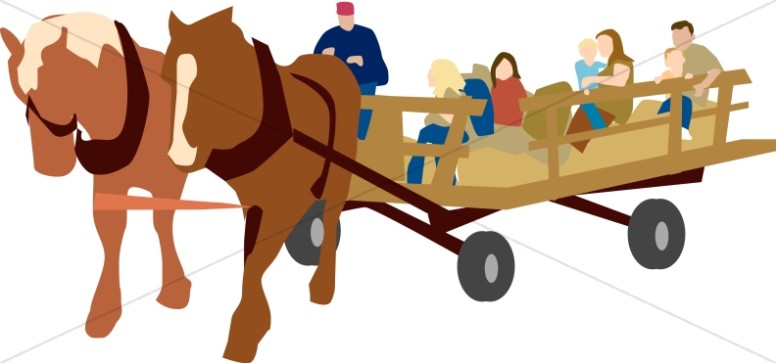 776x363 Hayride And Horses Church Activity Clipart