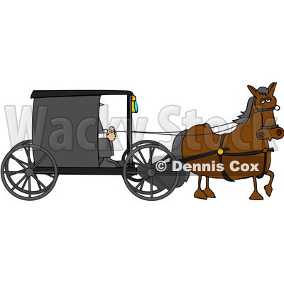 400x400 Royalty Free (Rf) Clipart Illustration Of Gray Horse Pulling
