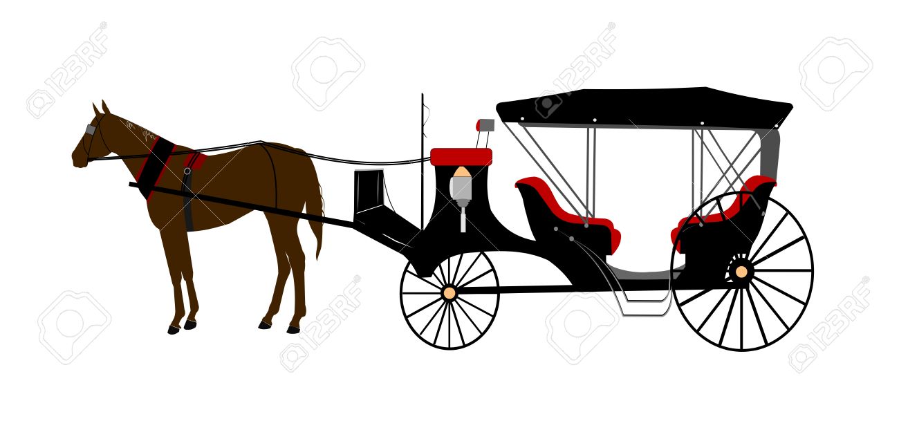 1300x609 Horse Drawn Carriage Clipart