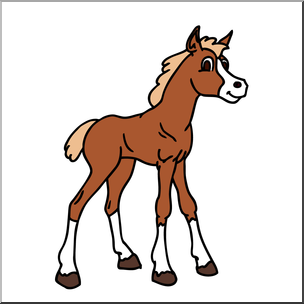 304x304 Clip Art Cartoon Horse Foal Color I Abcteach