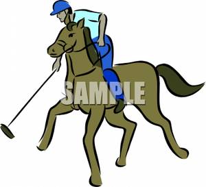 300x273 Cartoon Of A Man Playing Polo