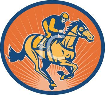 350x318 Jockey Riding A Race Horse