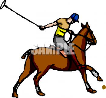 350x322 Polo Player On His Horse
