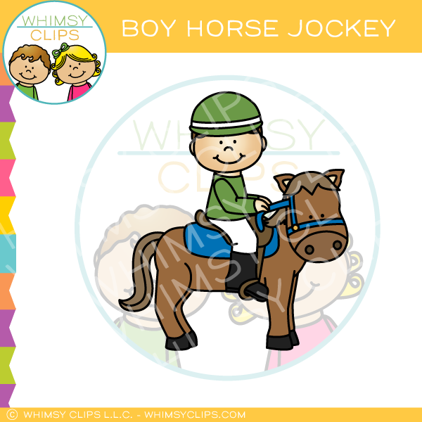 600x600 Boy Horse Jockey Clip Art , Images Amp Illustrations Whimsy Clips
