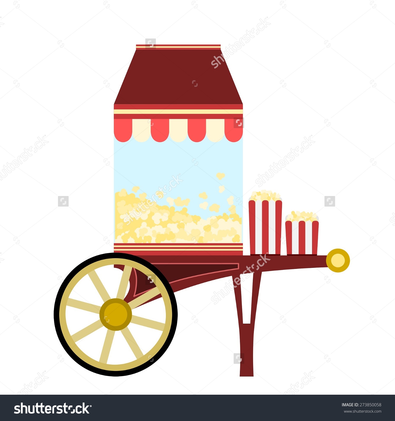 1500x1600 Popcorn Cart Clipart
