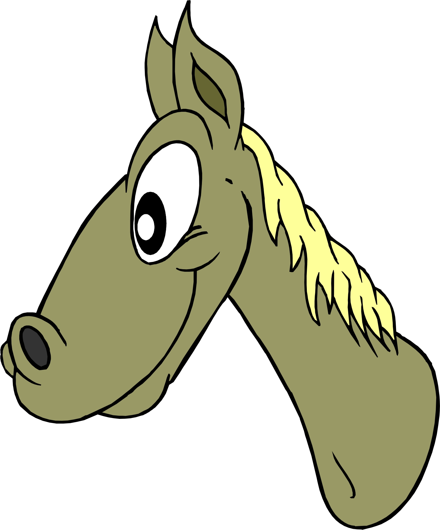 1510x1817 Cartoon Horse Head Images Wallpaper