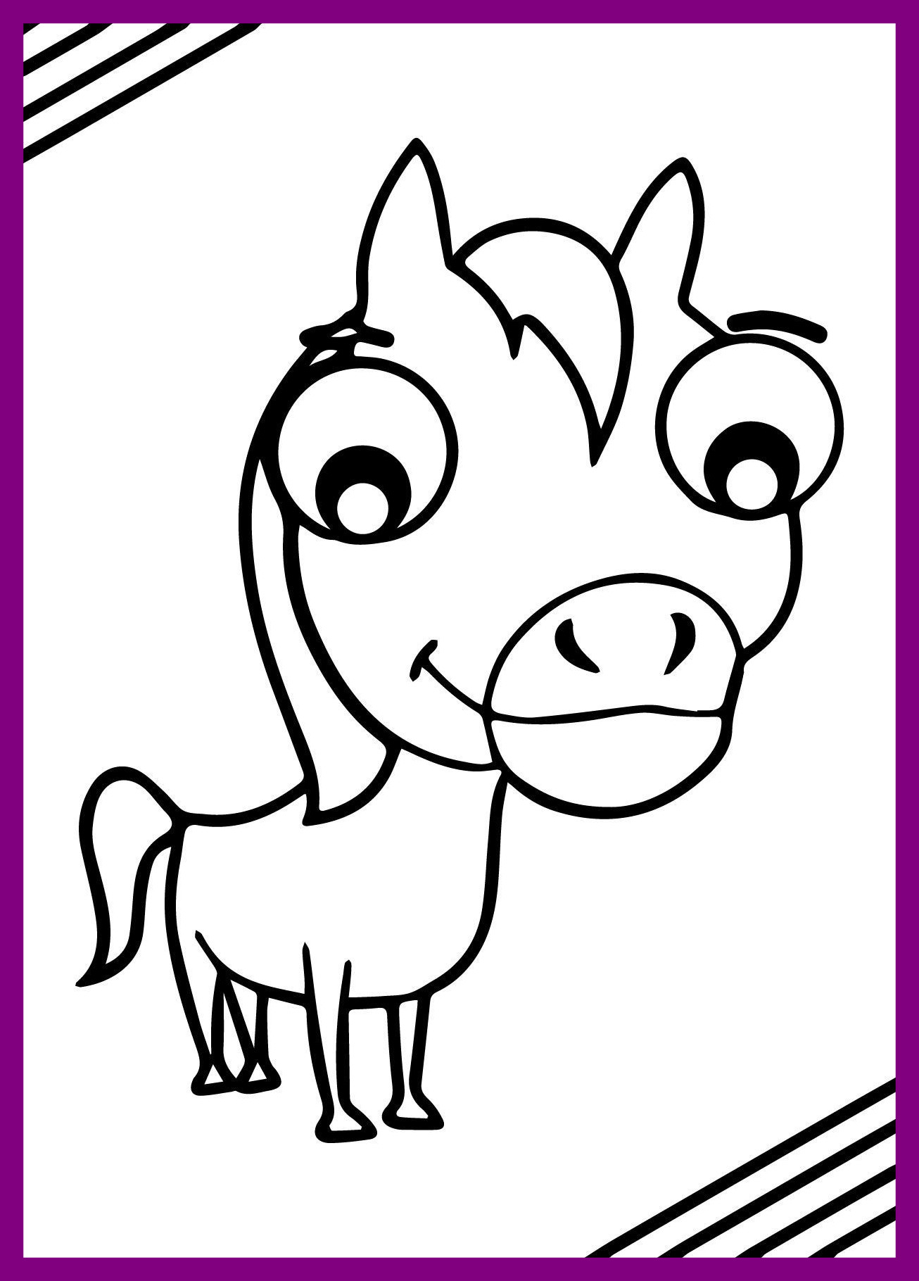 1306x1820 Amazing Pony Clipart Outline Pencil And In Color For Cartoon Horse
