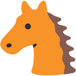 266x266 Emoji Android Horse Face