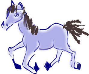 297x249 Purple Horse Running Clip Art