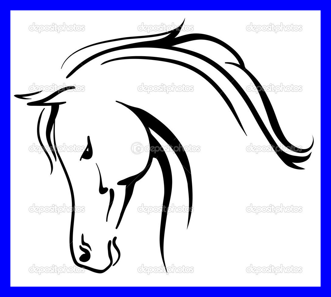 1092x982 Inspiring Horse Head Outline Clip Art Clipart Panda For Drawing