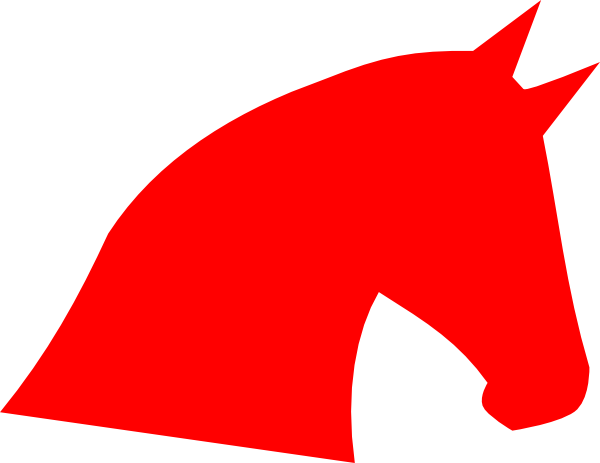 600x463 Red Horse Head Clip Art