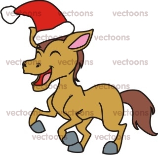 320x315 Clip Art Christmas Horse Clipart